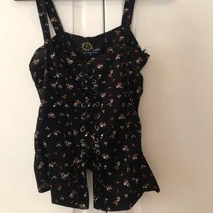 Blue Life Lace up top